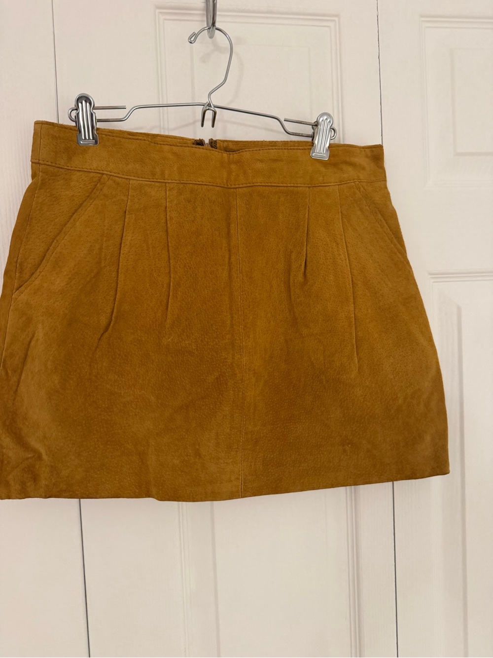 Hollister Mustard Suede Mini Skirt